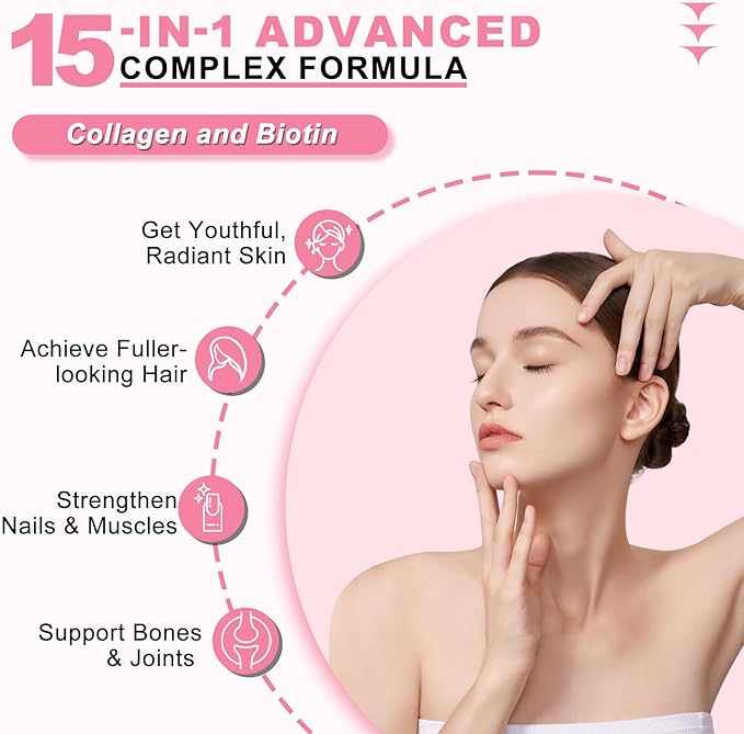 Sugar Free Collagen Gummies for Women 2500mg Collagen 60 Strawberry
