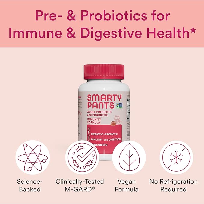 SmartyPants Men's & Women's Probiotic Immunity 60 Count (30 Day