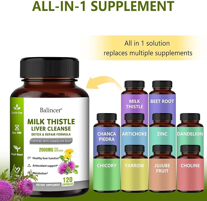 Milk Thistle Silymarin Marianum with Beet 120 Vegetarian