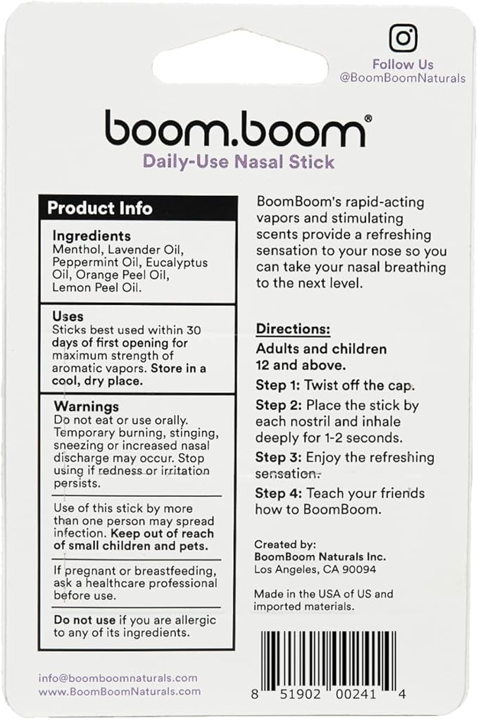 BoomBoom Nasal Stick (3 Pack)