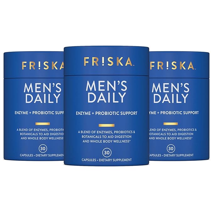 FRISKA Men’s Daily Digestive Enzyme and 90 Capsules