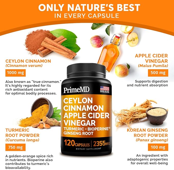 5-in-1 Ceylon Cinnamon Capsules 2355mg