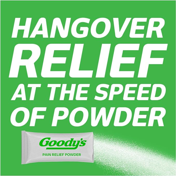 Goody's Hangover Powders, Fast Pain Relief & Boost of Alertness Berry Citrus, 4 ct (Pack of 1)