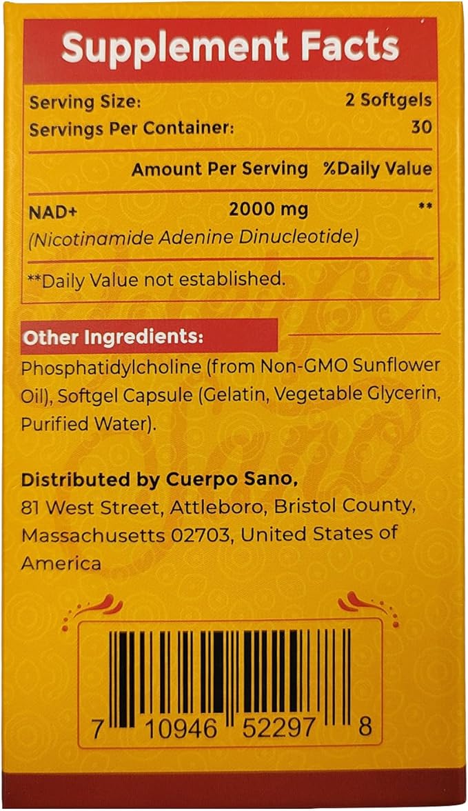 2000 MG NAD Supplement, Liposomal NAD+ Supplement with High Absorption, More Efficient Than Nicotinamide Riboside, Pure & Plus Boosting Supplement, Aging Defense, Metabolism & Cellular, 600 softgels