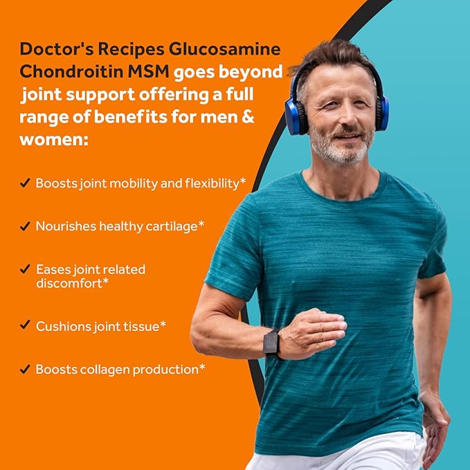Doctor's Recipes Glucosamine Chondroitin MSM Turmeric 90 Tablets