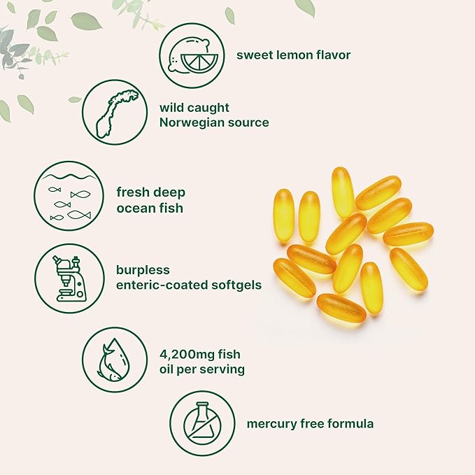 Triple Strength Omega 3 Fish Oil 4200mg Per 240 Softgels 1200mg + 900mg |