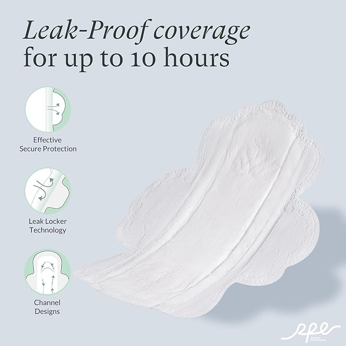100% Organic Pads for Women, Ultra 3, 54 54 Count)
