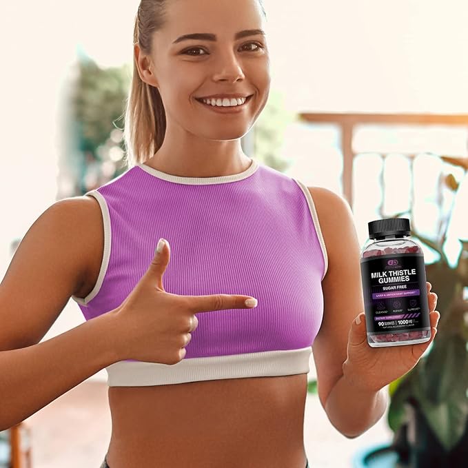Milk Thistle Gummies 1000mg Extract, (90ct)