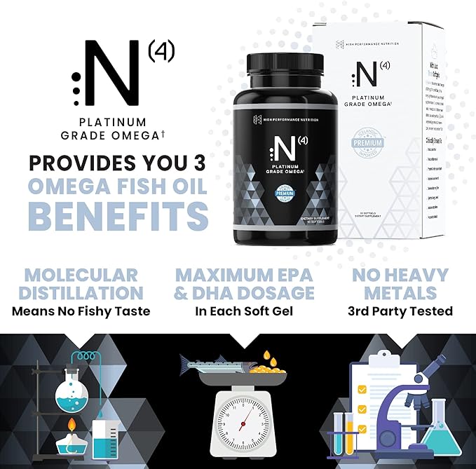 HPN N(4) Icelandic Omega-3 Fish Oil, 3,000 mg 90 Softgel