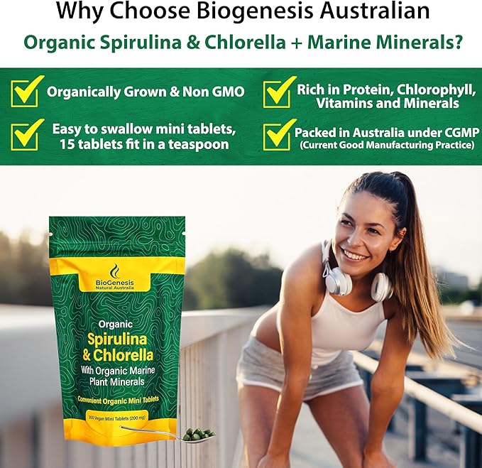 Organic Spirulina & Chlorella + Marine (200 mg) (300)