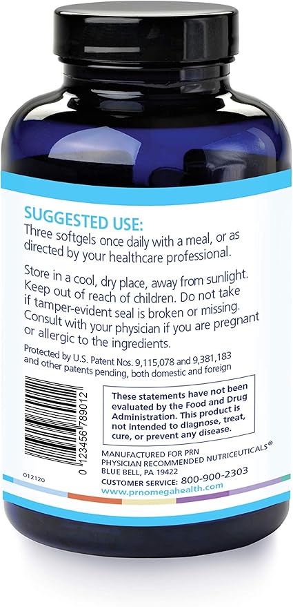 PRN De3 Omega-3 Fish Oil – 270 Softgels, 90-Day Supply 2240mg EPA