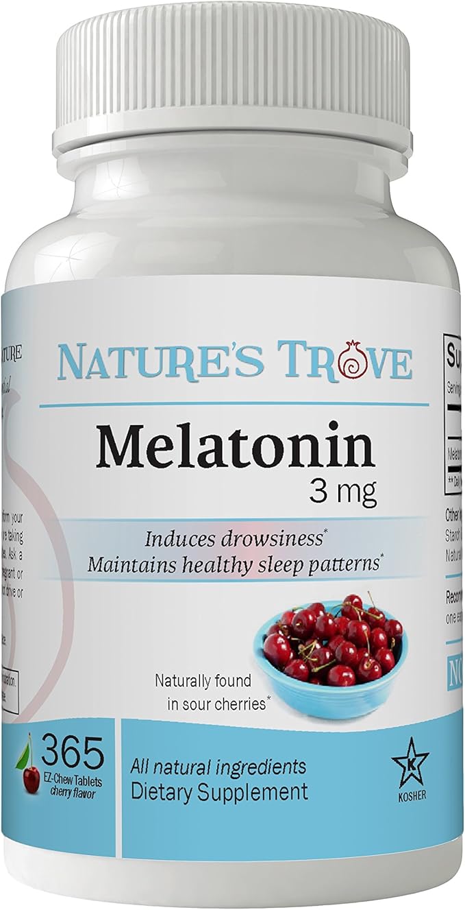 Melatonin 3mg Chewable, 365 Chewable Melatonin