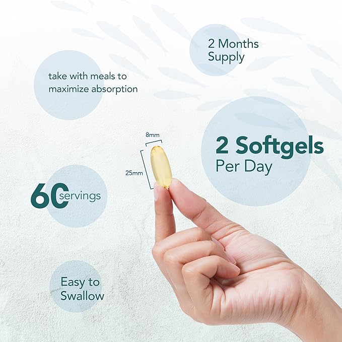 Omega 3 Fish Oil 2000mg 120 Capsules 660mg DHA 440mg per
