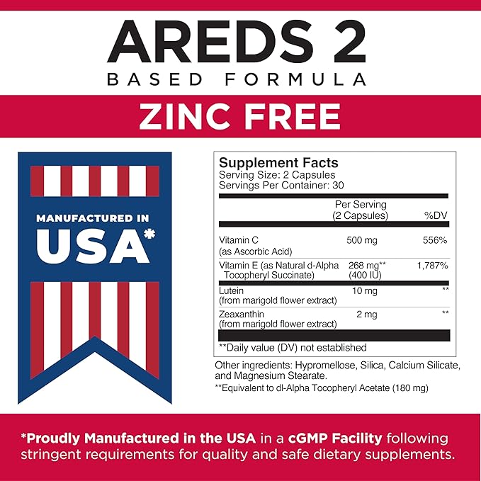 Viteyes AREDS 2 Zinc Free Macular 60 Ct