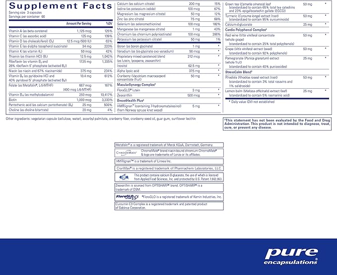Pure Encapsulations Women's Nutrients 40 to 180 Capsules