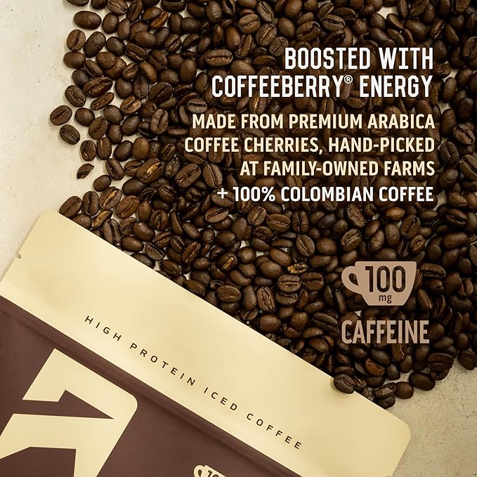 Ascent Iced Coffee Protein Powder 20 g 100 mg 15 Servings
