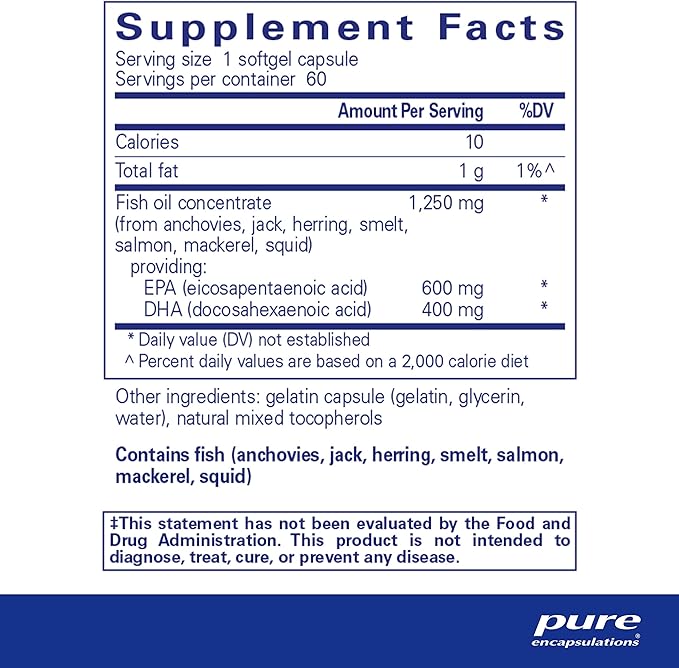 Pure Encapsulations O.N.E. Omega 60 Softgel