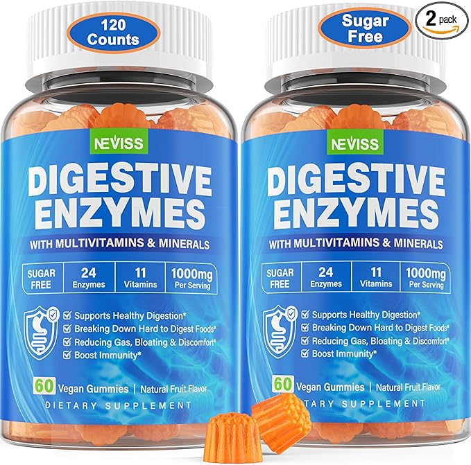 Digestive Enzymes Supplement Gummies for Women 24 Most 2Packs