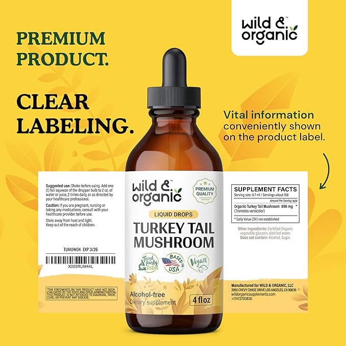 Turkey Tail Mushroom Tincture 4 oz