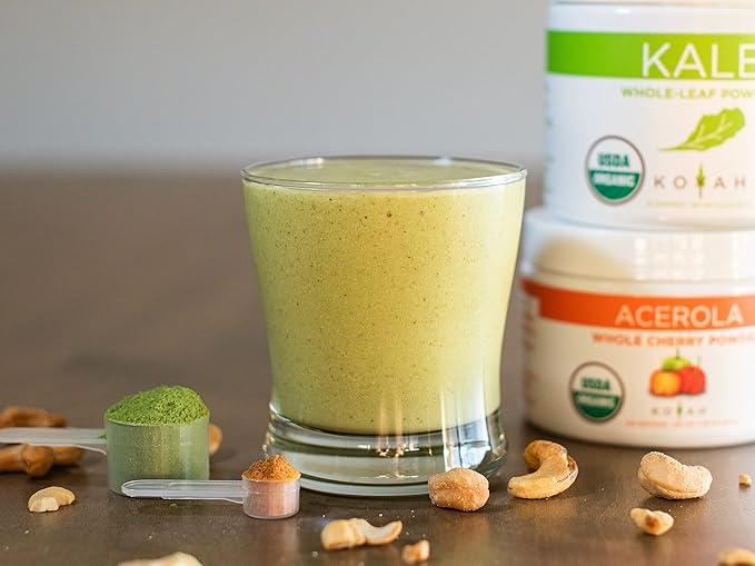 KOYAH - Organic Acerola Powder: Freeze-dried, 100% Pure, 500 mg 60 Servings,
