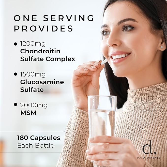 Glucosamine with Chondroitin & MSM Joint Supplement 180 Capsules,