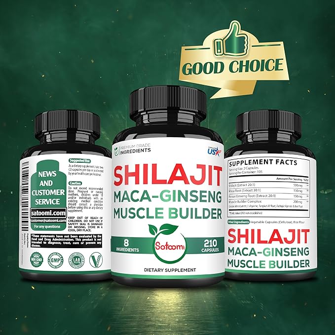 Shilajit Pure Himalayan Organic 8in1 with 210 Capsules 105 Servings