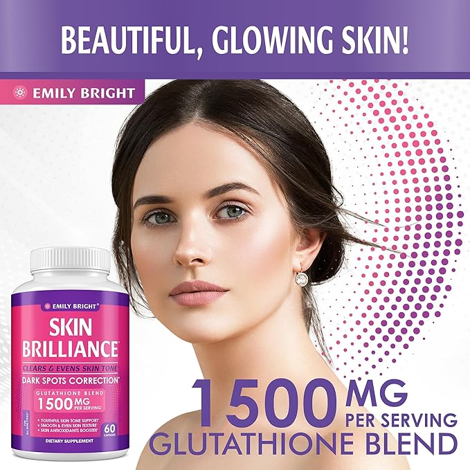 Glutathione Capsules - 1,500mcg Glutathione Supplement 60 Capsules