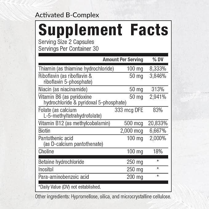Equilife - Activated B-Complex, Super B-Complex (60 Veggie