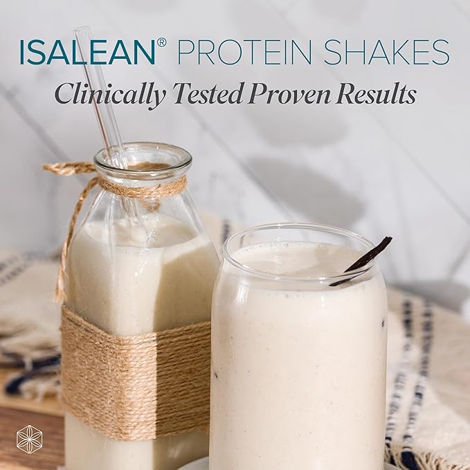 IsaLean Protein Shake - Complete Superfood Meal Replacement for Maintaining Healthy Weight and Lean Muscle Growth with 24 Vitamins and Minerals - 27.2 oz - 14 Meal Canister (Natural Creamy Vanilla) - Canister