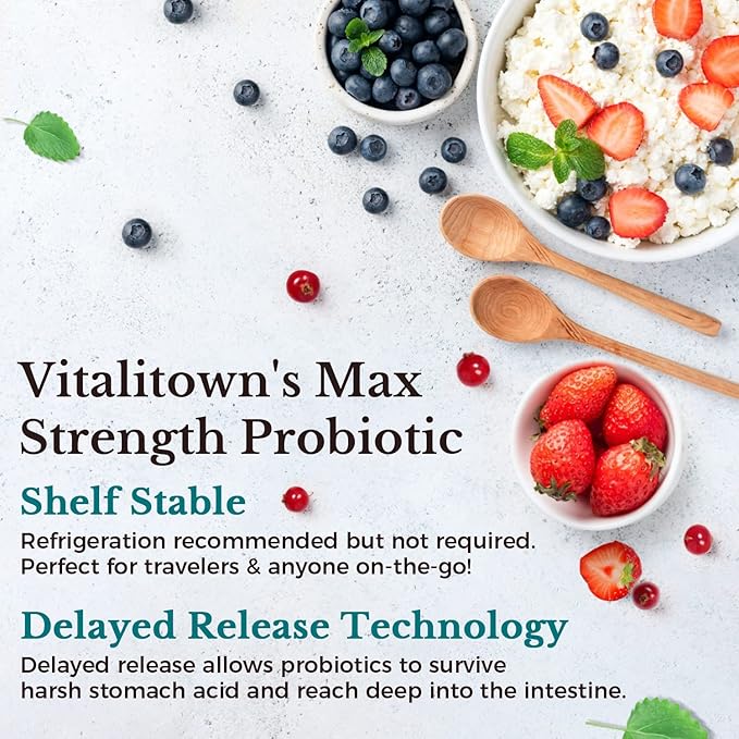 VITALITOWN Probiotics 120 Billion CFUs 36 Strains, 30 Delayed