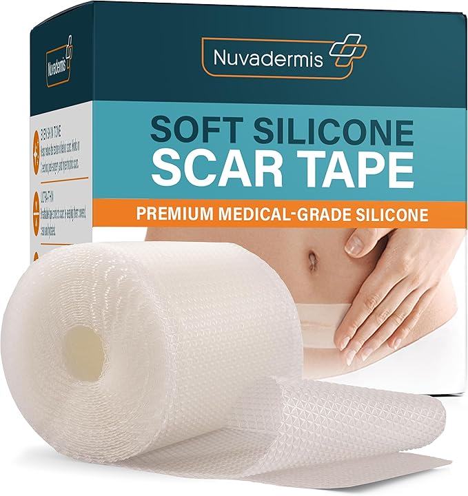 NUVADERMIS Clear Silicone Scar Tape 120" x 1.5" Roll