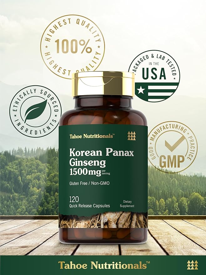 Carlyle Korean Panax Ginseng 1500mg | 120 Capsules