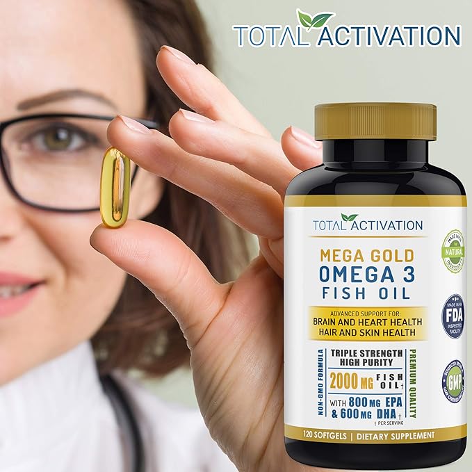 Omega 3 Burpless Max Strength Fish 2000 mg 800 mg 600 mg 120 Small
