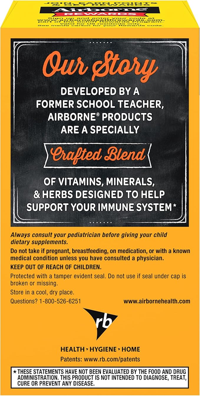 Airborne 1000mg Vitamin C Chewable Tablets 96 Chewable