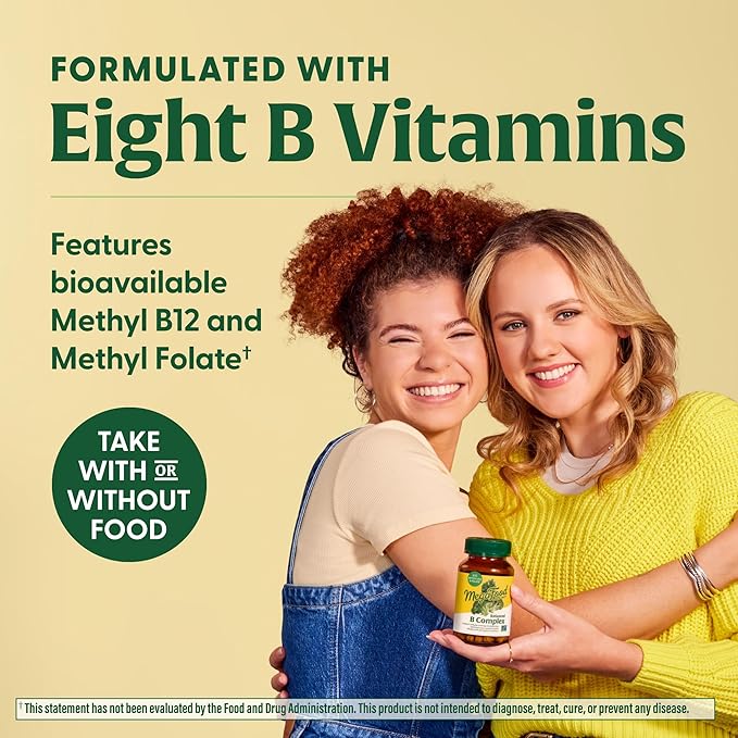 MegaFood Balanced B Complex 8 B B6, Vitamin B12, Folate, 90 Tabs
