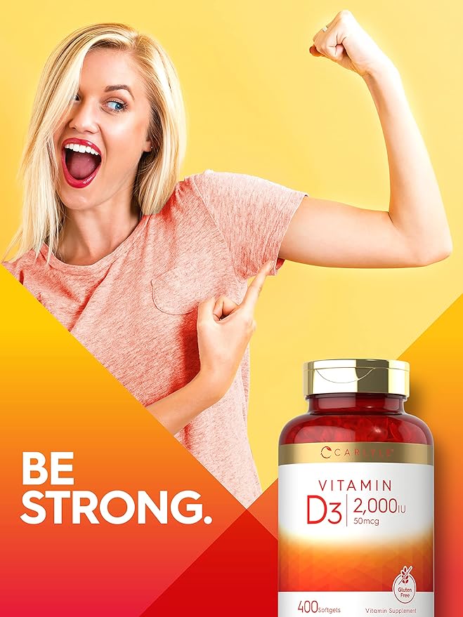 Carlyle Vitamin D3 2000IU Softgels 400 Count 50 mcg