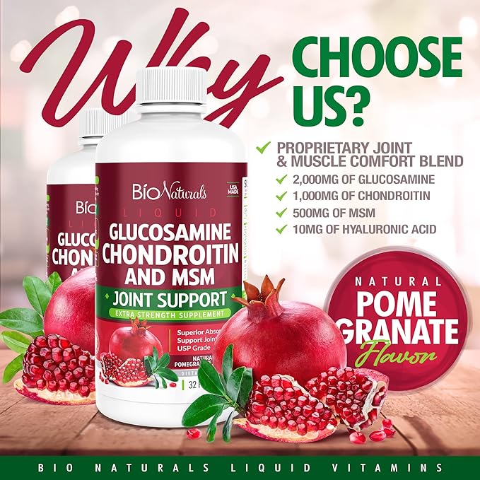 Liquid Glucosamine Chondroitin MSM Pharmaceutical Grade 32 fl