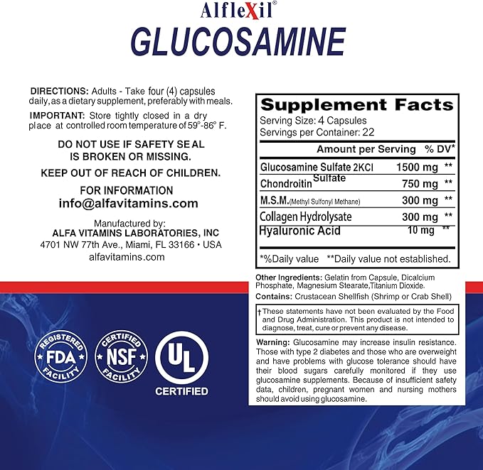 Glucosamine - Chondroitin - MSM - 90 Capsules 4 Pack