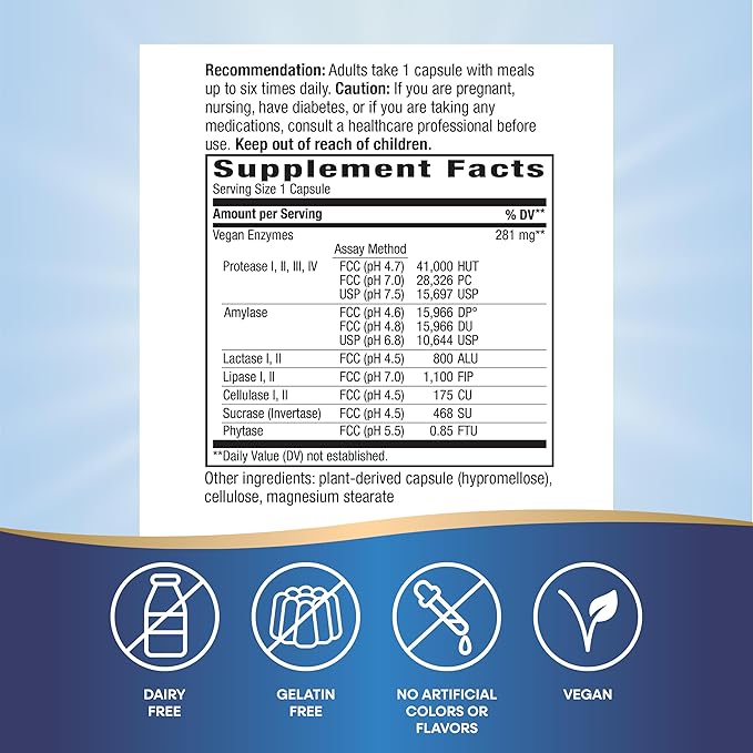 Nature's Way CompleteGest Vegetarian Enzymes Supplement, 180 Vegan