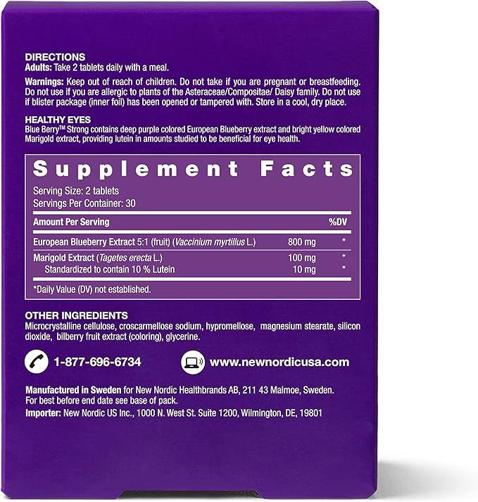 NEW NORDIC Blue Berry Eye Vitamin 60 Tablets 1)