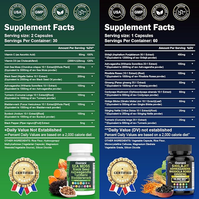 Sea Moss and Shilajit Bundle (2 Pack)