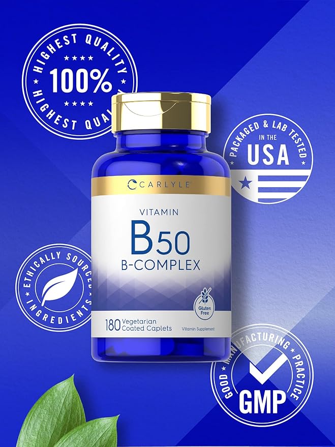 Carlyle Vitamin B50 Complex 180 Caplets