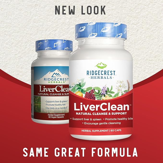 Ridgecrest Herbals LiverClean, Herbal Liver Support (60 Caps, 30 Serv)