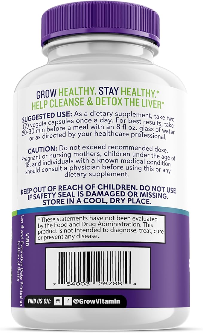 grow vitamin Liver Cleanse Detox Capsules 60 Capsules