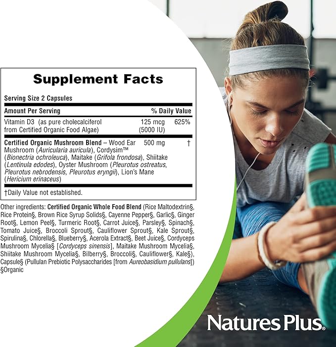 Natures Plus Source of Life Garden D3 - 5000 iu, 60 Vegan 30 Servings