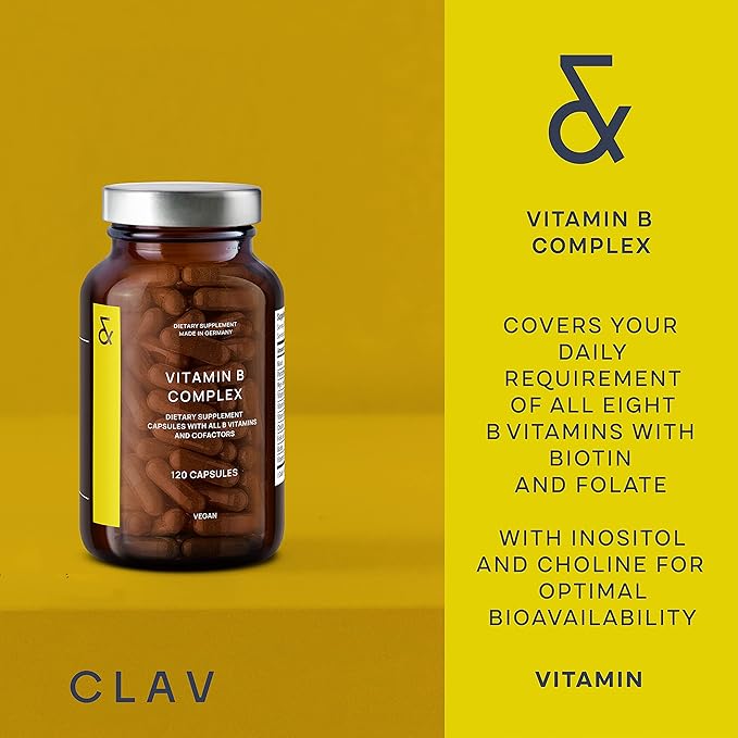 CLAV Vitamin B Complex 120 Capsules 8 B