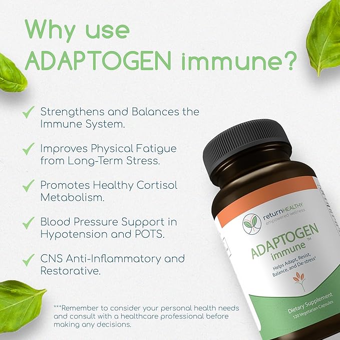 Adaptogen Immune, Adaptogens Supplements, Ashwagandha Supplements 120 Capsules