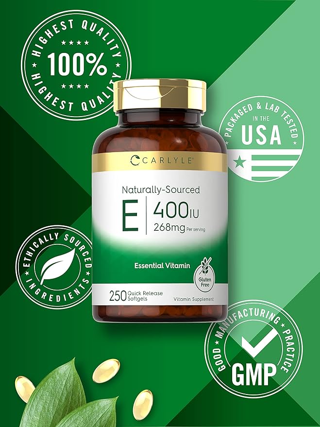 Carlyle Vitamin E 400 IU Softgels 250 Count