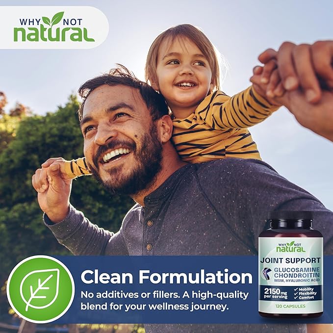 Why Not Natural Glucosamine Chondroitin, MSM, Joint Support Supplements - Knee Pain Joints Health Suppplement