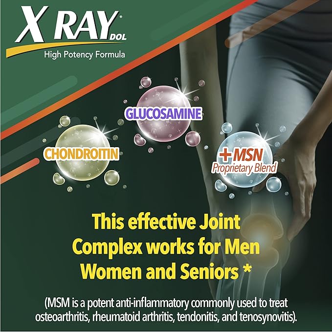 X Ray High Potency Joint Health 1500mg, Chondroitin 300mg, MSM 120 mg, 50 Count